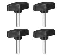 sourcing map 4Pcs Clamping Screw Knob, M8 x 40mm Metric Carbon Steel t Shaped Thumb Screws Handle for Quick Remove Hand Tightening Knob Replacement