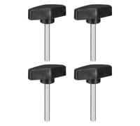 sourcing map 4Pcs Clamping Screw Knob, M8 x 60mm Metric Carbon Steel t Shaped Thumb Screws Handle for Quick Remove Hand Tightening Knob Replacement