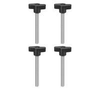 sourcing map 4Pcs Clamping Screw Knob, M8 x 70mm Metric 304 Stainless Steel T Shaped Thumb Screws Handle for Quick Remove Hand Tightening Knob Replacement