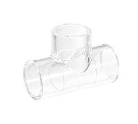 sourcing map 4Pcs Clear Elbow Fitting, 20mm/0.79" 3 Way Acrylic Elbow T-Shaped Pipe Fitting Adapter for Connecting Water Pipes