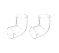 sourcing map 4Pcs Clear Elbow Fitting, 25mm/0.98" 2 Way Acrylic Elbow 90 Degree L-Shaped Pipe Fitting Adapter for Connecting Water Pipes