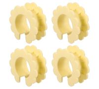 sourcing map 4Pcs Clothes Hanger Windproof Fixed Hook, Silicone Anti-Off Windproof Hanger Ring Hooks, Anti-Drop Coat Hanger Fixing Buckle for Outdoor Indoor, Yellow