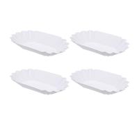 sourcing map 4Pcs Coffee Beans Sample Tray, 450g Coffee Beans Display Dish Reusable Plastic Sample Weighing Tray Storage Container for Home Cafe Exhibition Weighing and Displaying, White