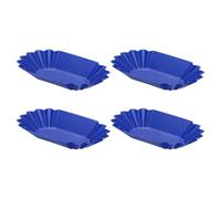 sourcing map 4Pcs Coffee Beans Sample Tray, 450g Coffee Beans Display Dish Reusable Plastic Sample Weighing Tray Storage Container for Home Cafe Exhibition Weighing and Displaying, Bright Blue