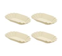 sourcing map 4Pcs Coffee Beans Sample Tray, 450g Coffee Beans Display Dish Reusable Plastic Sample Weighing Tray Storage Container for Home Cafe Exhibition Weighing and Displaying, Bright Gray