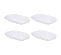 sourcing map 4Pcs Coffee Beans Sample Tray, 450g Coffee Beans Display Dish Reusable Plastic Sample Weighing Tray Storage Container for Home Cafe Exhibition Weighing and Display, Clear Frosted