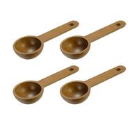sourcing map 4pcs Coffee Spoons, 15ml Wooden Table Spoons Tea Measure Scoops for Measuring Coffee Beans, Tea, Sugar, Jar, Walnut