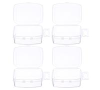 sourcing map 4pcs Component Storage Box 2.2" PP Electronic Organizer Box with Hanging Ring Hardware Containers Tools Boxes for Small Accessories