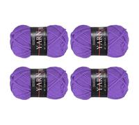 sourcing map 4PCS Crocheting Yarn, Snow Blue 4 Ply Acrylic Yarn 100g Sport Weight Yarns Bulk Soft and Fluffy Yarns for Knitting DIY Crochet Handicraft Blankets Gift, 219 Yards