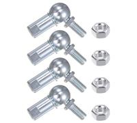 sourcing map 4pcs CS13 M8 Angle Ball Joint, M8x1.25 Right Hand Thread, A3-Steel Self-lubricating Ball Socket End Fitting