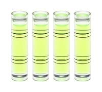 sourcing map 4pcs Cylindrical Bubble Level 9.5x40mm Mini Bullseye Spirit Levels for Leveling Camera Tripod Telescope Workshop Turntable Pictures Frame, Green