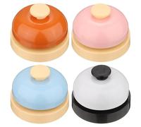 sourcing map 4Pcs Desk Call Bells, 2.52" Front Desk Service Bell for Office, Hotel, Classroom, Dinner, Restaurant, Party, Pet Training, 4 Colors