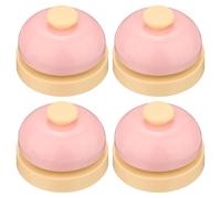 sourcing map 4Pcs Desk Call Bells, 2.52" Front Desk Service Bell for Office, Hotel, Classroom, Dinner, Restaurant, Party, Pet Training, Pink