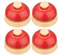 sourcing map 4Pcs Desk Call Bells, 2.52" Front Desk Service Bell for Office, Hotel, Classroom, Dinner, Restaurant, Party, Pet Training, Red
