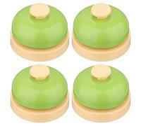 sourcing map 4Pcs Desk Call Bells, 2.52" Front Desk Service Bell for Office, Hotel, Classroom, Dinner, Restaurant, Party, Pet Training, Green