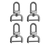 sourcing map 4pcs Detachable Snap Hook Swivel Clasp 1" (25mm) Zinc Alloy D-Rings Lobster Claw Clasp with Screw Bar for Keychain Lanyard Purse Hardware DIY Craft, Gunmetal