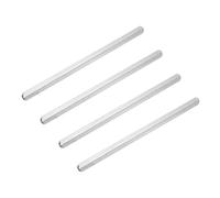 sourcing map 4Pcs Door Knob Spindle, 160mm x 7mm Spare Door Handle Spindle Bar, Vintage Straight Knob Replacement Parts for Mechanical Locks, Silver Tone