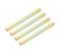 sourcing map 4pcs Door Knob Spindle, 8 x 110mm Iron Door Handle Spare Spindle Bar Square Straight Knob, Lock Replacement Parts for Doorway Control Systems, Silver