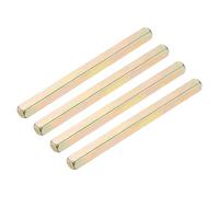 sourcing map 4pcs Door Knob Spindle, 8 x 120mm Iron Door Handle Spare Spindle Bar Square Straight Knob, Lock Replacement Parts for Doorway Control Systems, Silver