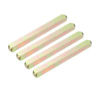 sourcing map 4pcs Door Knob Spindle, 8 x 90mm Iron Door Handle Spare Spindle Bar Square Straight Knob, Lock Replacement Parts for Doorway Control Systems, Silver