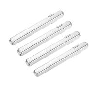 sourcing map 4Pcs Door Knob Spindle, 80mm x 8mm Spare Door Handle Spindle Bar, Vintage Straight Spindle Replacement Parts for Mechanical Locks, Silver Tone