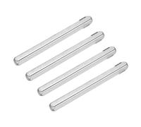 sourcing map 4Pcs Door Knob Spindle, 90mm x 7mm Spare Door Handle Spindle Bar, Vintage Straight Knob Replacement Parts for Mechanical Locks, Silver Tone