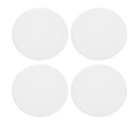 sourcing map 4Pcs Door Stopper Wall Protector, 80mm/3.14" White Self Adhesive Bumper PVC Doorknob Buffer Guard for Home Office Door Stop
