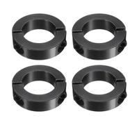 sourcing map 4Pcs Double Split Shaft Collar, 35mm Bore One Piece Clamping Collar 57mm OD 15mm Thickness Black Oxide Lock Collar Clamp with Set Screws (1035 Steel)
