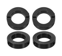 sourcing map 4pcs Double Split Shaft Collar for 1-11/16" Shaft, Two-Piece Clamping Collar, 2-3/4" OD, 11/16" Width, Black Oxide Steel Lock Collar Clamp, Set Screw Style