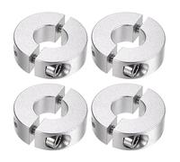 sourcing map 4pcs Double Split Shaft Collar for 15mm Shaft Set Screw Clamp-On Collars, 35mm OD, 12mm Width, for Stoppers, Position, Hold Timing Pulleys, Machine Tools, Industry, Anodization