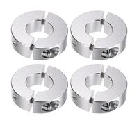 sourcing map 4pcs Double Split Shaft Collar for 18mm Shaft Set Screw Clamp-On Collars, 40mm OD, 12mm Width, for Stoppers, Position, Hold Timing Pulleys, Machine Tools, Industry, Anodization