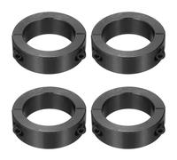 sourcing map 4pcs Double Split Shaft Collars 35mm Bore, Two-Piece Clamping Collar 50mm OD 15mm Thickness Carbon Steel Lock Collar Clamp with Set Screws (Black Oxide)