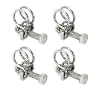sourcing map 4Pcs Double Wire Hose Clips 11-14mm Adjustable with M6 Screw
