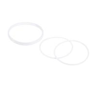 sourcing map 4Pcs Dream Catcher Rings, 7.3" Plastic Macrame Wreath Floral Round Hoop, Plastic Circle O Rings for DIY Crochet Craft Making, Wedding Wreath, Wall Hanging Decor, White