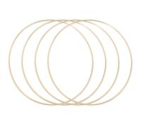 sourcing map 4Pcs Dream Catcher Rings, 9.8" Metal Hoops for Crafts Wreath Hoop Rings for Wall Hanging Crafts Home Decorations DIY Wedding Wreath Decor, Gold 9.5"