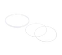 sourcing map 4Pcs Dream Catcher Rings, 9.8" Plastic Macrame Wreath Floral Round Hoop, Plastic Circle O Rings for DIY Crochet Craft Making, Wedding Wreath, Wall Hanging Decor, White