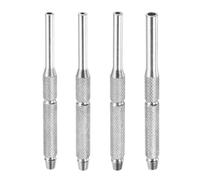 sourcing map 4pcs Drive Pin Punch Set 1/16" 5/64" 3/32" 1/8" Non-marring Drive Pin Punch Cylindrical Alignment Punches with Knurled Grip for Watch Repair Jewelry and Craft