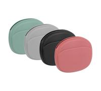 sourcing map 4pcs Earbuds Cases, Wired Earphone Case Holder Organizer, Silicone Ear Buds Case Small for USB Cable, Earphones, Red,Grey,Green,Black