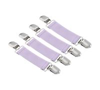 sourcing map 4Pcs Elastic Hat Clips, Travel Mitten Clip Dress Back Cinch Clips for Women Shawl Cardigan Collar Sweater Scarf, Purple