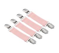 sourcing map 4Pcs Elastic Hat Clips, Travel Mitten Clip Dress Back Cinch Clips for Women Shawl Cardigan Collar Sweater Scarf, Pink