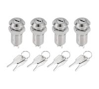 sourcing map 4Pcs Electric 2 Positions on Off Metal Key Lock Switch W Keys