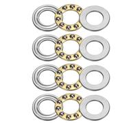 sourcing map 4pcs F9-17M Thrust Ball Bearings, 9mm x 17mm x 5mm Miniature Thrust Bearing with Washers Chrome Steel Single Direction for Conveyor Systems Machine Tools
