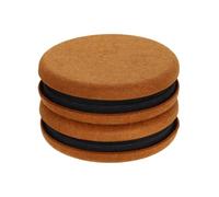 sourcing map 4Pcs Felt Furniture Sliders 4.72" Concave Round Furniture Leg Protectors, Table Chairs Foot Cups Sliders Reusable Furnishing Movers for Hardwood Floors Tile Laminate, Brown