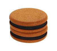 sourcing map 4Pcs Felt Furniture Sliders 4.72" Flat Round Furniture Leg Protectors, Table Chairs Foot Cups Sliders Reusable Furnishing Movers for Hardwood Floors Tile Laminate, Brown