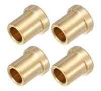 sourcing map 4PCS Flange Bearings, 3/10" ID 15/32" OD 1/8" Length 1/8" x Flange Thickness Self-Lubricating Brass Flanges Bushings Sleeve