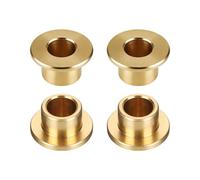 sourcing map 4Pcs Flange Sleeve Bearings, 10mm Bore x 14mm OD x 12mm Length, Self-Lubricating Sintered Bronze Bushings