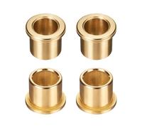 sourcing map 4Pcs Flange Sleeve Bearings, 12mm Bore x 16mm OD x 15mm Length, Self-Lubricating Sintered Bronze Bushings