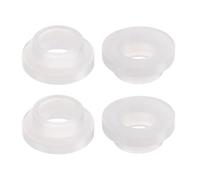 sourcing map 4pcs Flanged Sleeve Bearings 10mm ID 13mm OD 7mm Length Nylon Bushings, White