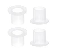 sourcing map 4pcs Flanged Sleeve Bearings 8.5mm Bore 10mm OD 11mm Length Nylon Bushings for Shaft, White