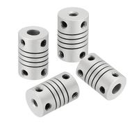 sourcing map 4Pcs Flexible Couplings 3mm to 5mm Aluminum Alloy Joint Connector, Flexible Shaft Couplings Motor Coupler for 3D Printer CNC Machine Motor Guide DIY Encoder D12 x L18mm
